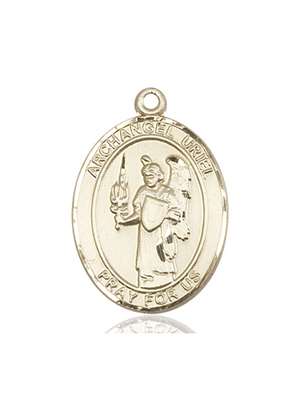 St. Uriel Medal<br/>7378 Oval, 14kt Gold