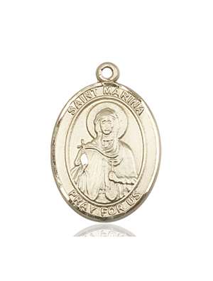 St. Marina Medal<br/>7379 Oval, 14kt Gold