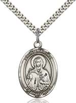 St. Marina Medal<br/>7379 Oval, Sterling Silver
