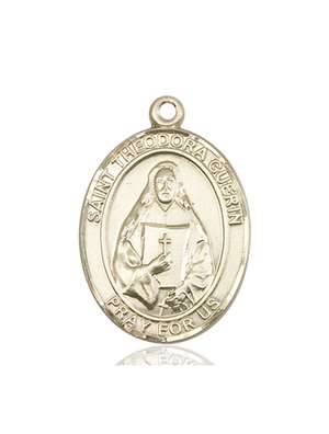 St. Theodore Guerin Medal<br/>7382 Oval, 14kt Gold