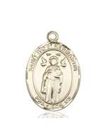 St. Ivo Medal<br/>7384 Oval, 14kt Gold