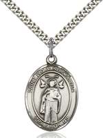 St. Ivo Medal<br/>7384 Oval, Sterling Silver