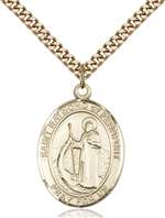 St. Raymond of Penafort Medal<br/>7385 Oval, Gold Filled