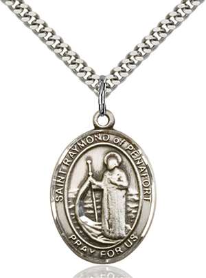St. Raymond of Penafort Medal<br/>7385 Oval, Sterling Silver