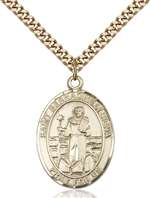 St. Bernadine Of Sienna Medal<br/>7387 Oval, Gold Filled