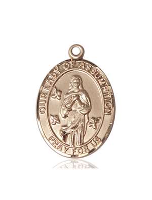 Our Lady Of Assumption Medal<br/>7388 Oval, 14kt Gold