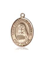St. Pauline Visintainer Medal<br/>7391 Oval, 14kt Gold