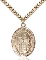 St. Jacob of Nisibis Medal<br/>7392 Oval, Gold Filled