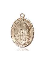 St. Jacob of Nisibis Medal<br/>7392 Oval, 14kt Gold