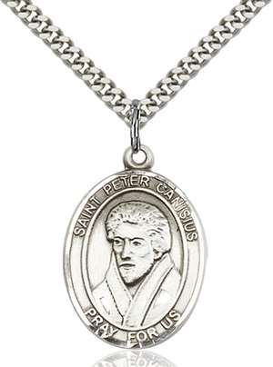 St. Peter Canisius Medal<br/>7393 Oval, Sterling Silver