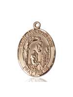 St. Paul the Hermit Medal<br/>7394 Oval, 14kt Gold