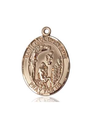 St. Paul the Hermit Medal<br/>7394 Oval, 14kt Gold