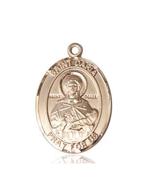 St. Daria Medal<br/>7396 Oval, 14kt Gold