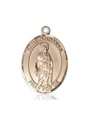 St. Nathanael Medal<br/>7398 Oval, 14kt Gold