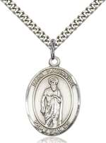 St. Nathanael Medal<br/>7398 Oval, Sterling Silver