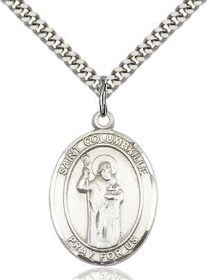 St. Columbkille Medal<br/>7399 Oval, Sterling Silver