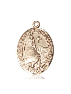 Venerable Jeanne Chezard de Matel Medal<br/>7401 Oval, 14kt Gold