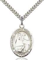 Venerable Jeanne Chezard de Matel Medal<br/>7401 Oval, Sterling Silver