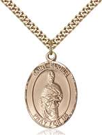 St. Eligius Medal<br/>7402 Oval, Gold Filled