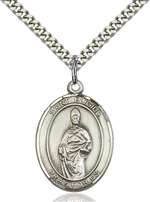 St. Eligius Medal<br/>7402 Oval, Sterling Silver