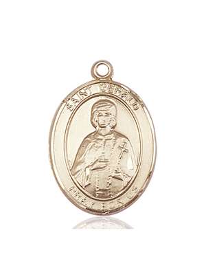 St. Gerald Medal<br/>7404 Oval, 14kt Gold