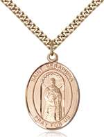 St. Seraphina Medal<br/>7405 Oval, Gold Filled