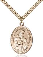 St. Margaret of Scotland Medal<br/>7407 Oval, Gold Filled