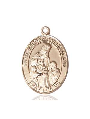 St. Margaret of Scotland Medal<br/>7407 Oval, 14kt Gold
