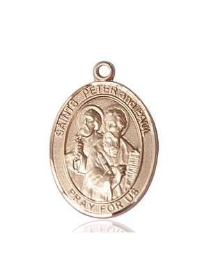 Sts. Peter & Paul Medal<br/>7410 Oval, 14kt Gold