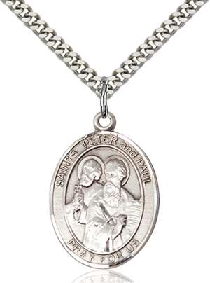 Sts. Peter & Paul Medal<br/>7410 Oval, Sterling Silver