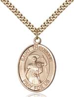 St. Theodore Stratelates Medal<br/>7415 Oval, Gold Filled