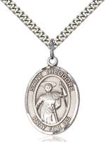 St. Theodore Stratelates Medal<br/>7415 Oval, Sterling Silver
