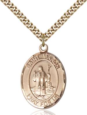 St. Maron Medal<br/>7417 Oval, Gold Filled