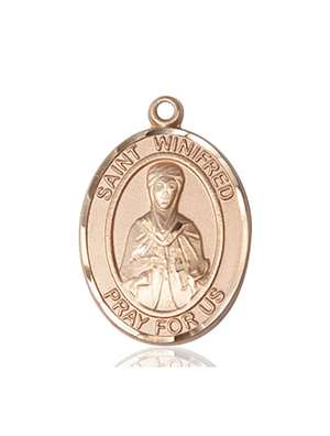St. Winifred of Wales Medal<br/>7419 Oval, 14kt Gold