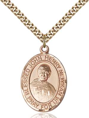 Blessed John Henry Newman Medal<br/>7423 Oval, Gold Filled
