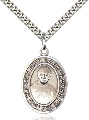 Blessed John Henry Newman Medal<br/>7423 Oval, Sterling Silver