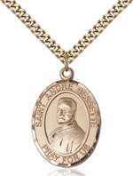 St. Andre Bessette Medal<br/>7424 Oval, Gold Filled