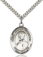 St. Andre Bessette Medal<br/>7424 Oval, Sterling Silver