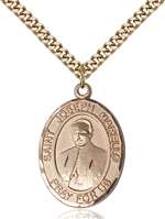 St. Joseph Marello Medal<br/>7430 Oval, Gold Filled