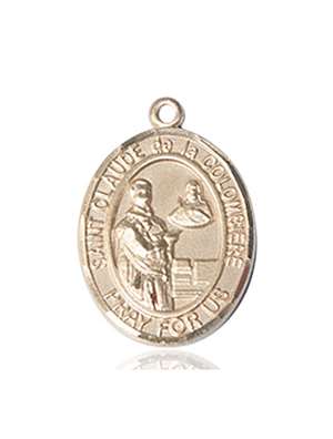 St. Claude de la Colombiere Medal<br/>7432 Oval, 14kt Gold