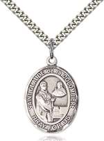 St. Claude de la Colombiere Medal<br/>7432 Oval, Sterling Silver