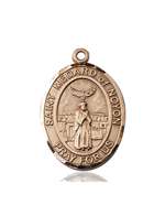 St. Medard of Noyon Medal<br/>7444 Oval, 14kt Gold