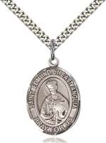 St. Edmund Of East Anglia Medal<br/>7445 Oval, Sterling Silver
