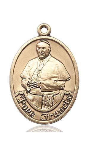 Pope Francis Oval Medal<br/>7451 Oval, 14kt Gold