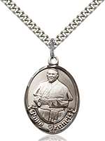 Pope Francis Oval Medal<br/>7451 Oval, Sterling Silver