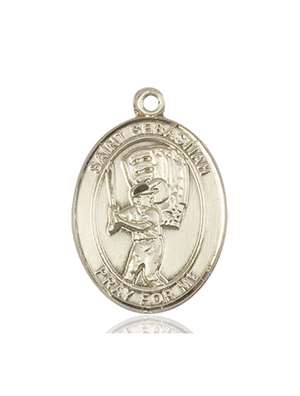 St. Sebastian / Baseball Medal<br/>7600 Oval, 14kt Gold