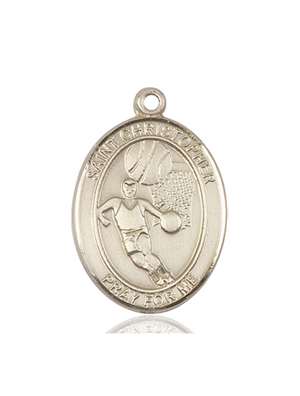 St. Sebastian / Basketball Medal<br/>7602 Oval, 14kt Gold