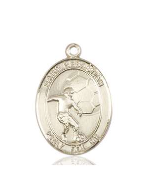 St. Sebastian / Soccer Medal<br/>7603 Oval, 14kt Gold