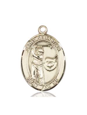 St. Sebastian / Golf Medal<br/>7606 Oval, 14kt Gold