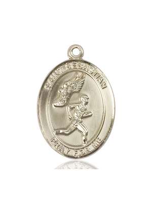 St. Sebastian / Track & Field Medal<br/>7609 Oval, 14kt Gold